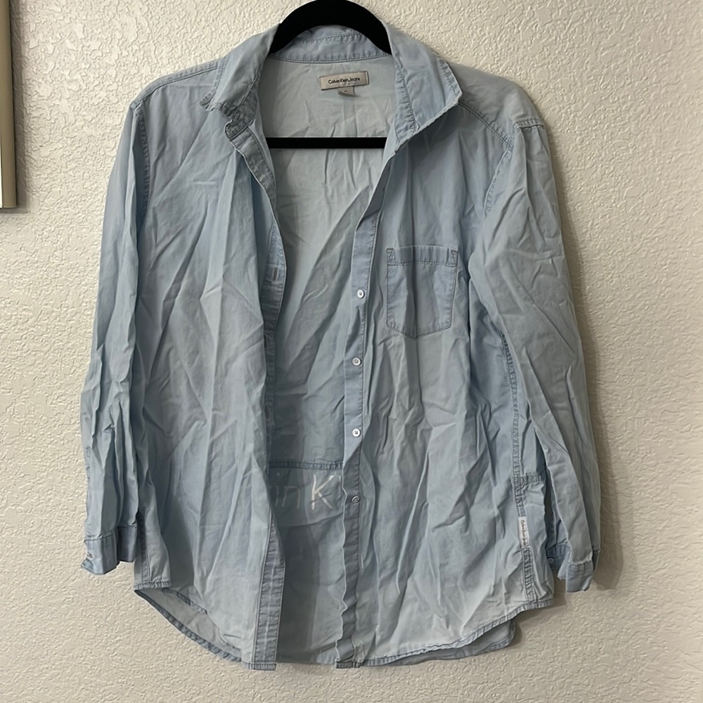 Oversized light jean shirt
